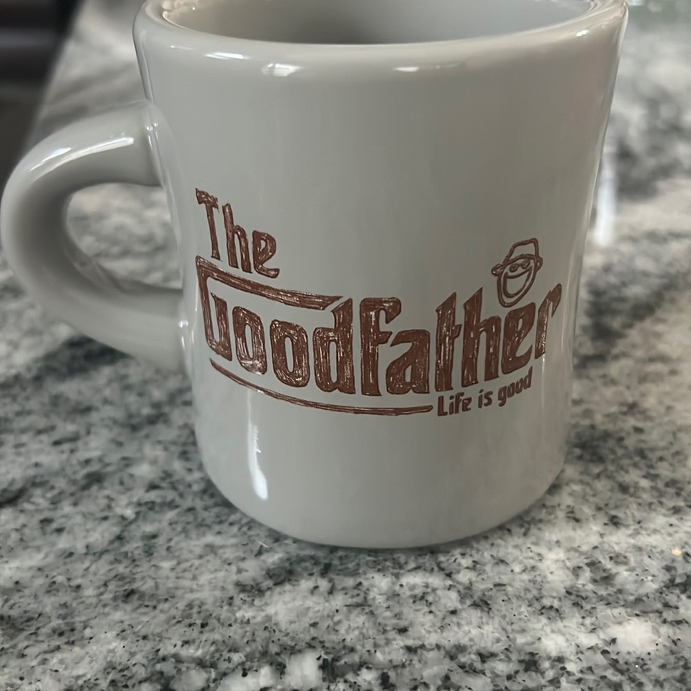 LIFE IS GOOD HOME MUG “the Goodfather” new